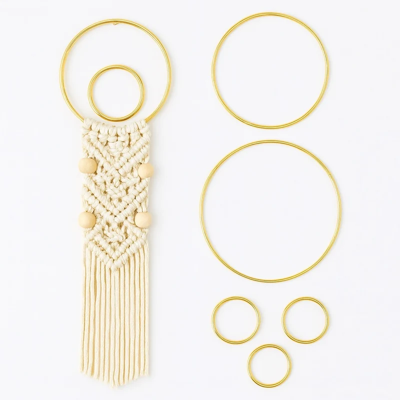 Pack Aros y Estructuras Doradas | Macramé