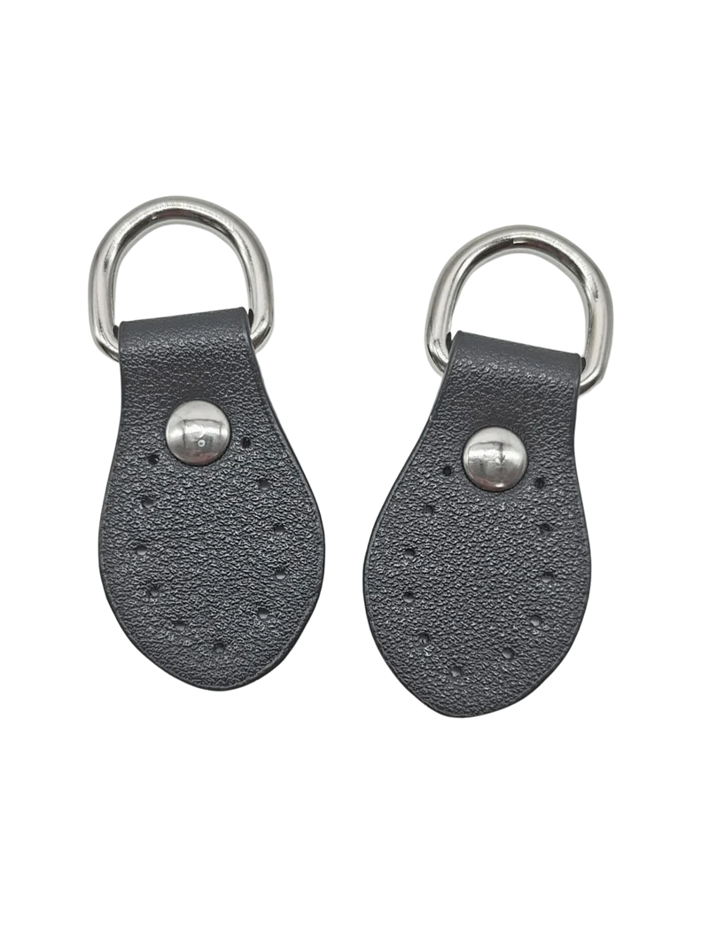 Ganci con anelle in pelle 2pz