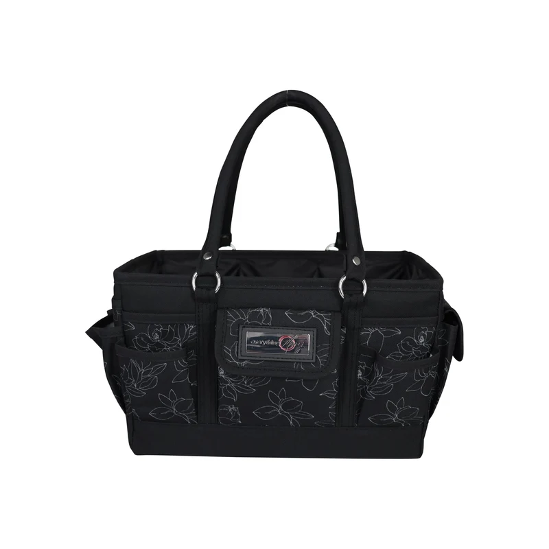 Deluxe Store & Tote Craft Organizer, Black & White Floral