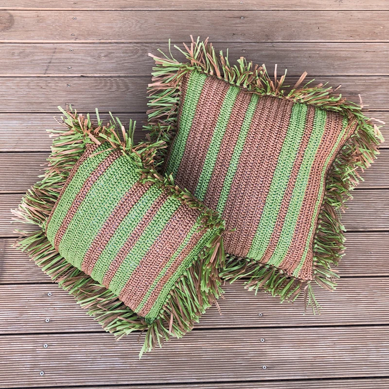 Patrón de crochet "Cuscini Rafia"