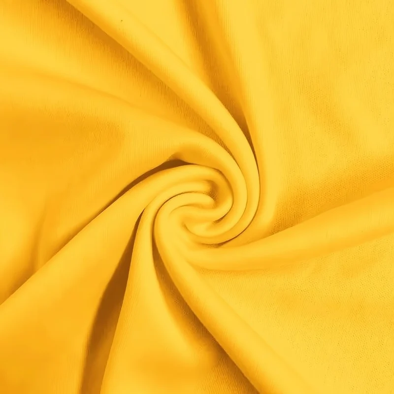 Solid Polyester Interlock Knit Fabric / Yellow / Sold By The Yard