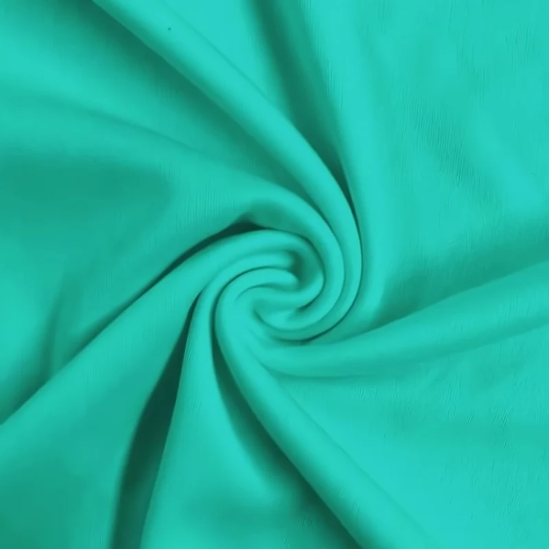 Solid Polyester Interlock Knit Fabric / Turquoise / Sold By The Yard