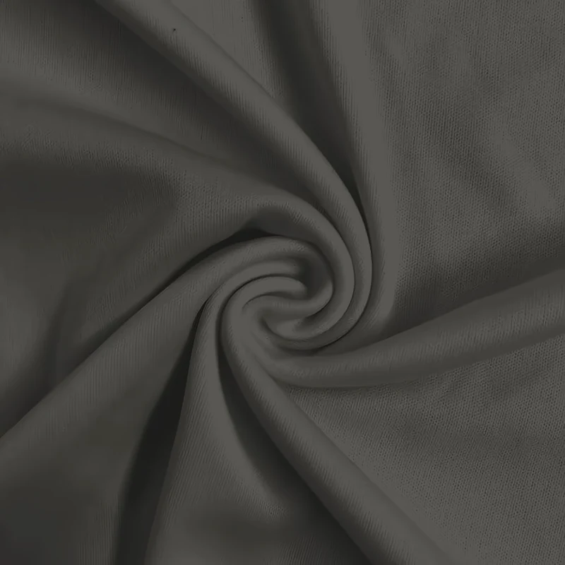 Solid Polyester Interlock Knit Fabric / Charcoal / Sold By The Yard