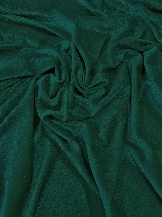 GLITTER STRETCH VELVET 360 GRAMS SPANDEX FABRIC / Jade / Sold by the Yard
