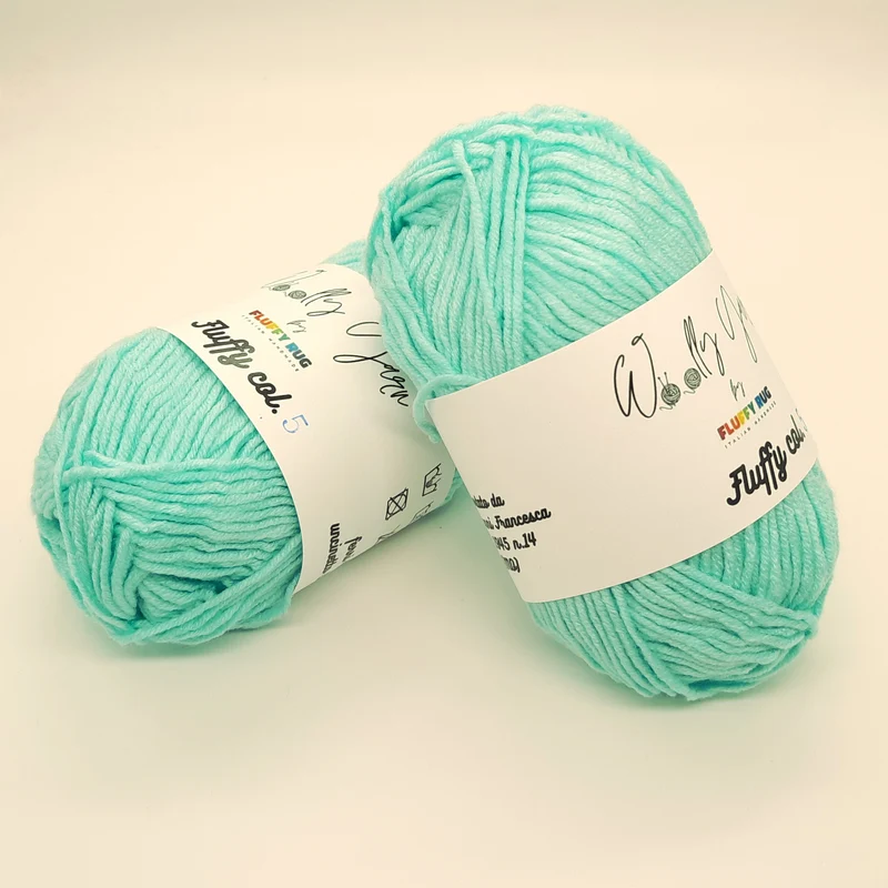 Fluffy Verde Acqua, Filato Baby N.5