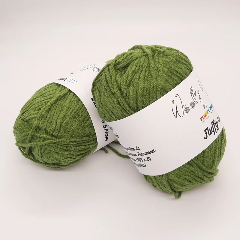 Fluffy Verde Militare, Filato Baby N.37
