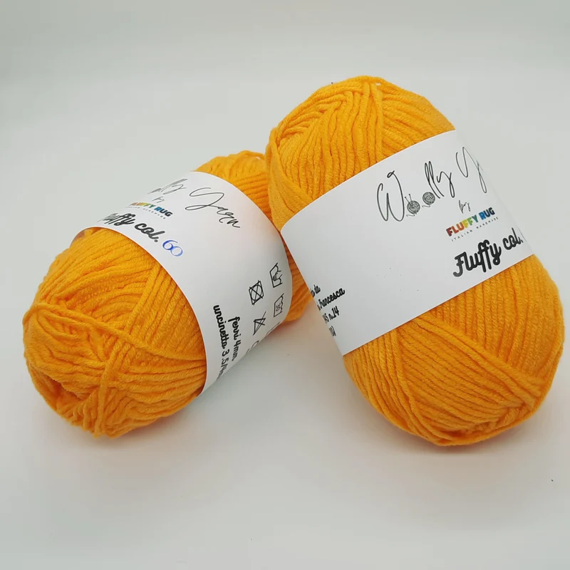 Fluffy Giallo Tuorlo, Filato Baby N.60