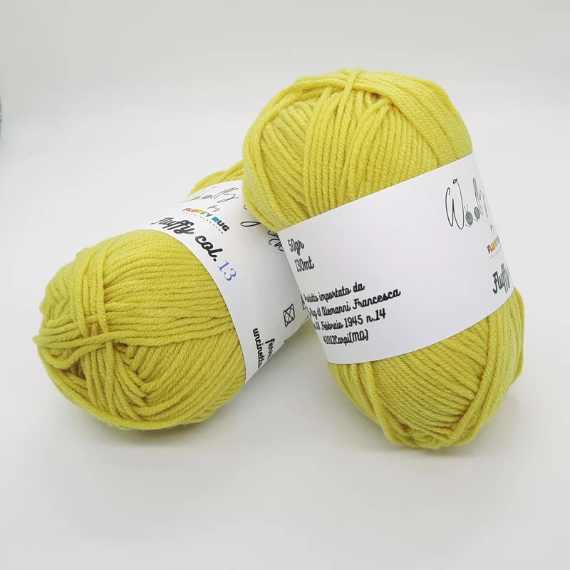 Fluffy Verde Acido, Filato Baby N.13