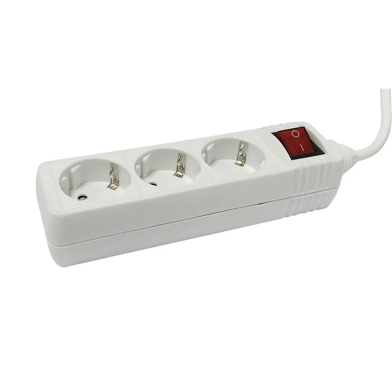 Base múltiple de 3 tomas con interruptor 16A 250V 36.202/3