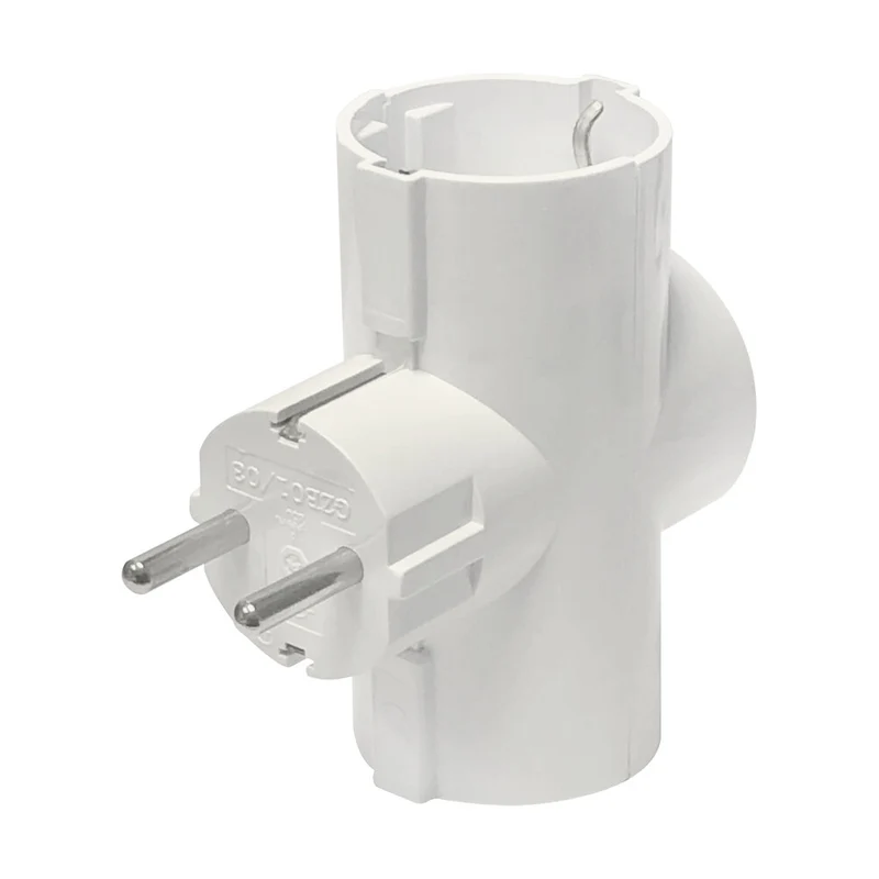 Adaptador de 3 tomas blanco con toma de tierra 16A 250V 36.053/1