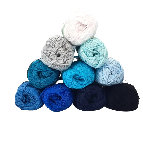 Kit Granny Blu in Cotone Mercerizzato 500gr