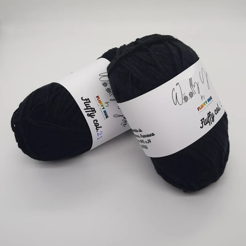 Fluffy Nero, Filato Baby N.21