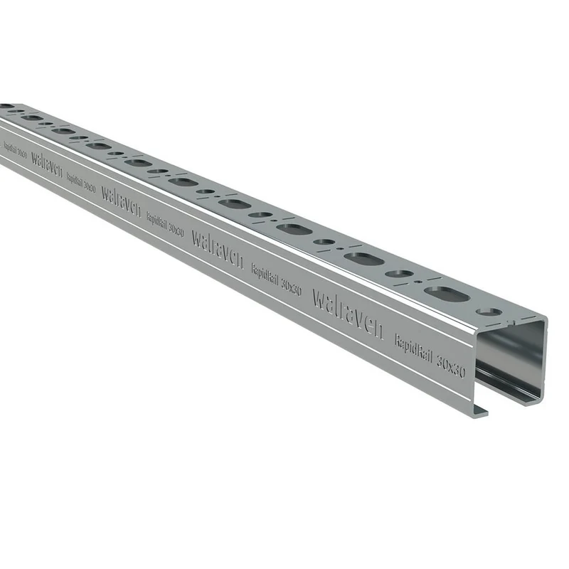 Carril de fijación BIS RAPIDRAIL® pregalvanizado 27x18 2m