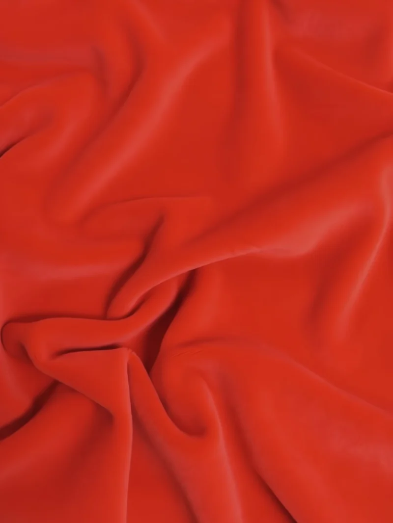 Red Stretch Mochi Plush Minky / Soft Solid Fabric by the Yard