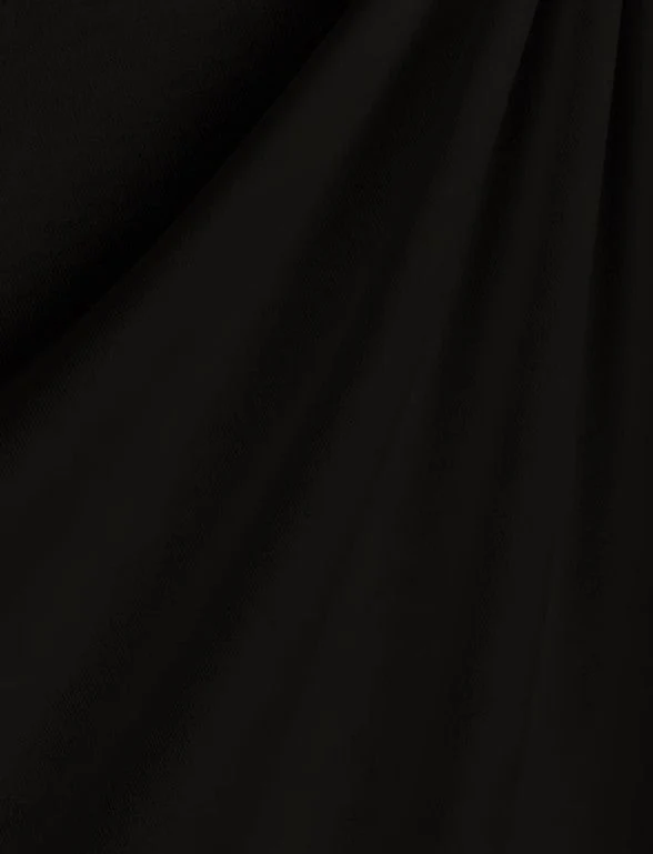 Black Heavy Interlock Poly Cotton Fabric