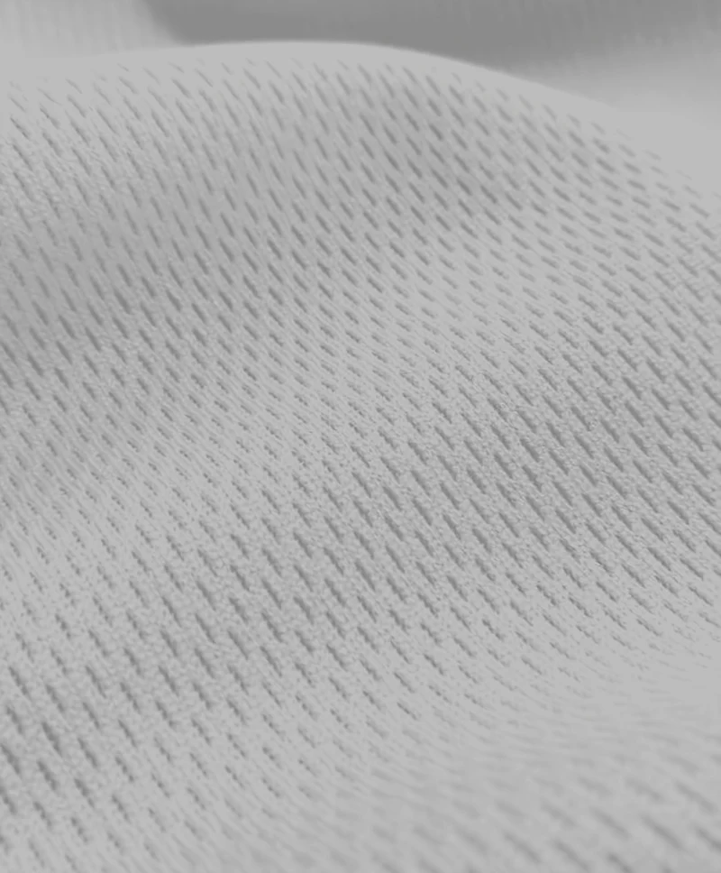 Heavy Sports Mesh Activewear Jersey Fabric / Silver / Sold By The Yard