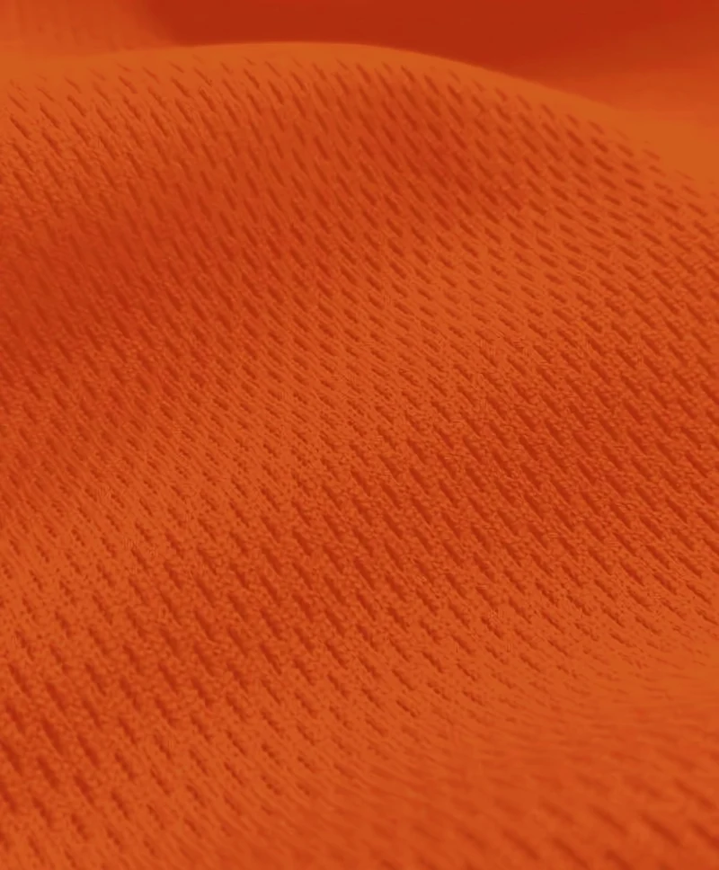 Heavy Sports Mesh Activewear Jersey Fabric / Orange / Sold By The Yard