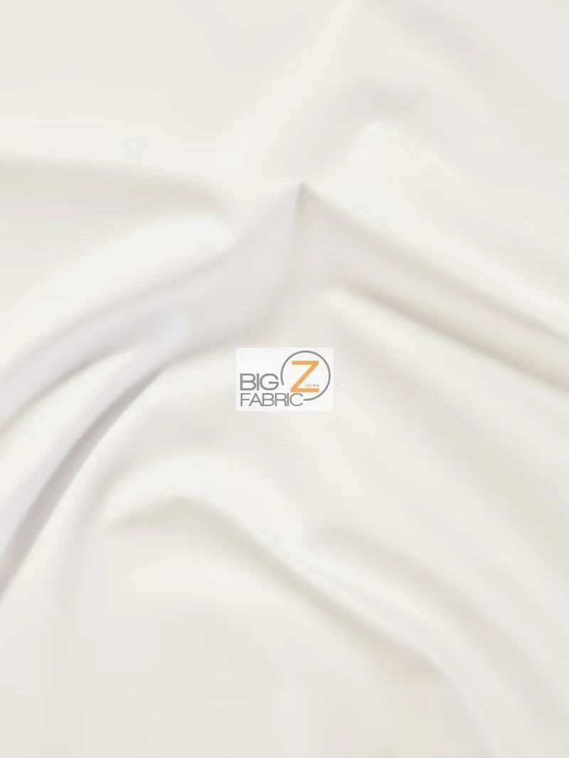 Poly Cotton Fabric Solid Heavyweight Uniform / White / Sold By The Yard