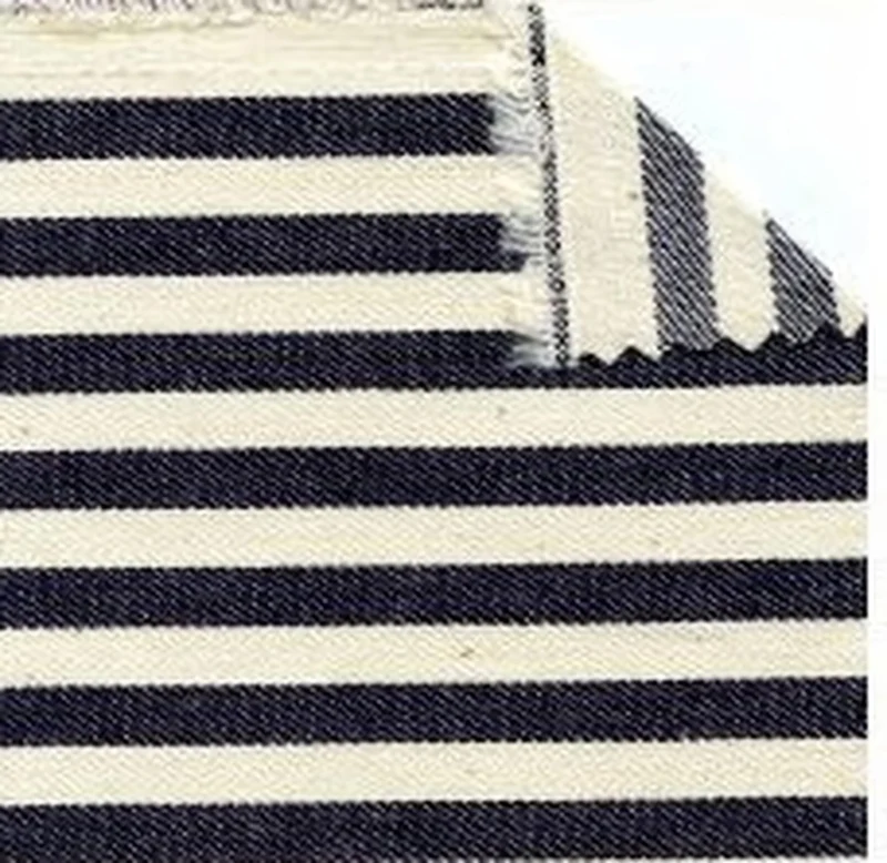 Denim Fabric 7oz Indigo Natural Striped