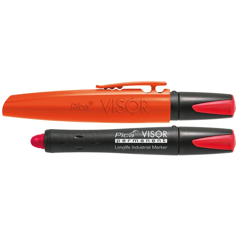 Marcador rojo industrial permanente Pica Visor 990/40