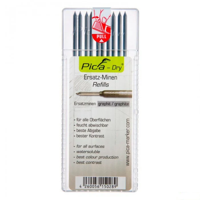 Estuche de 10 minas de grafito de recambio para Pica-Dry 4030