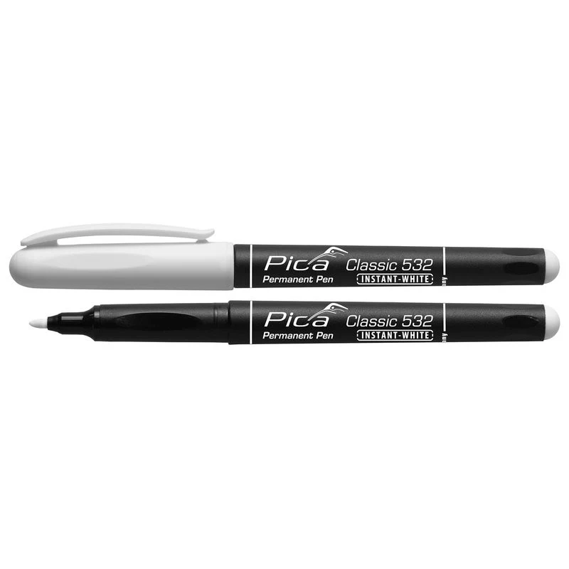 Marcador blanco permanente con punta media PICA Classic 532