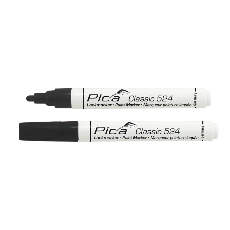 Marcador negro de pintura permanente PICA Classic 524/46