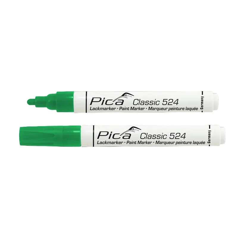 Marcador verde de pintura permanente PICA Classic 524/36