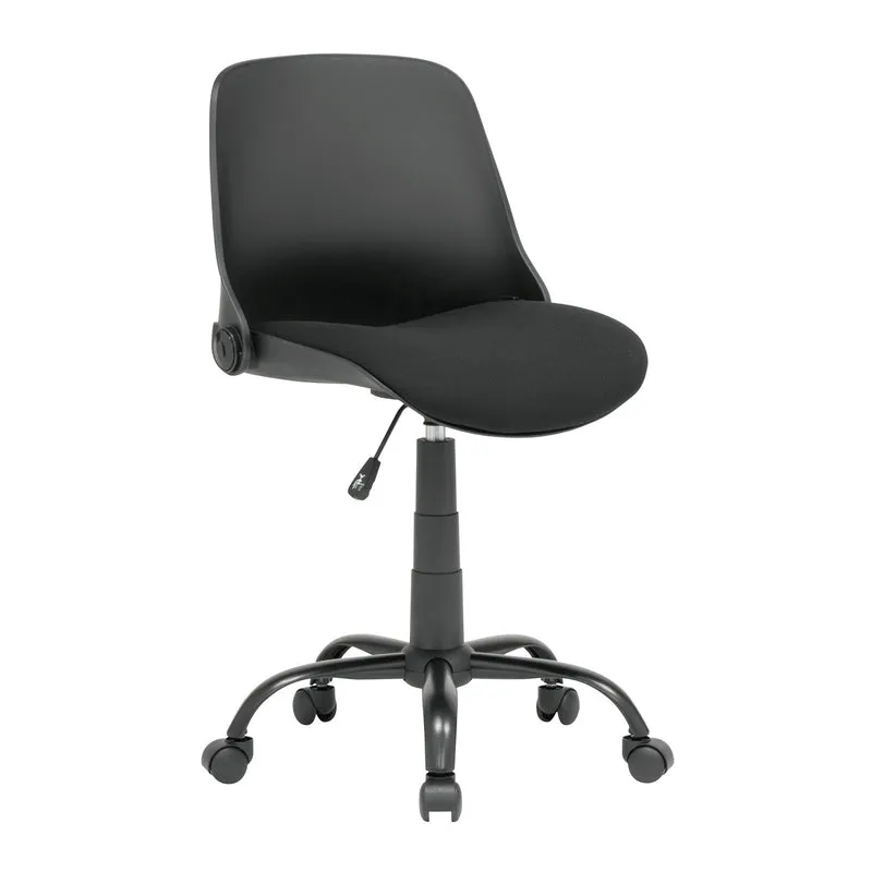 Folding Back Task Chair Black