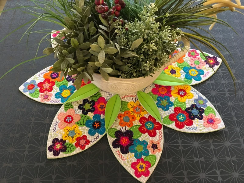 Felt Flower Table Centre