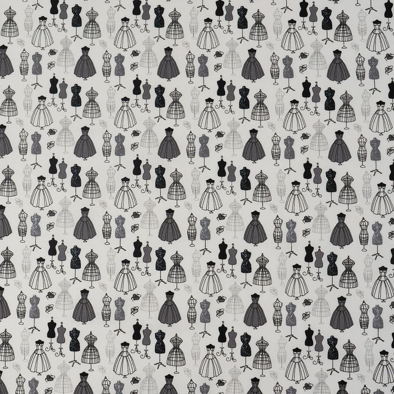 SINGER® Fabric, 100% Cotton, Singer Dress Forms, Cut by the Yard