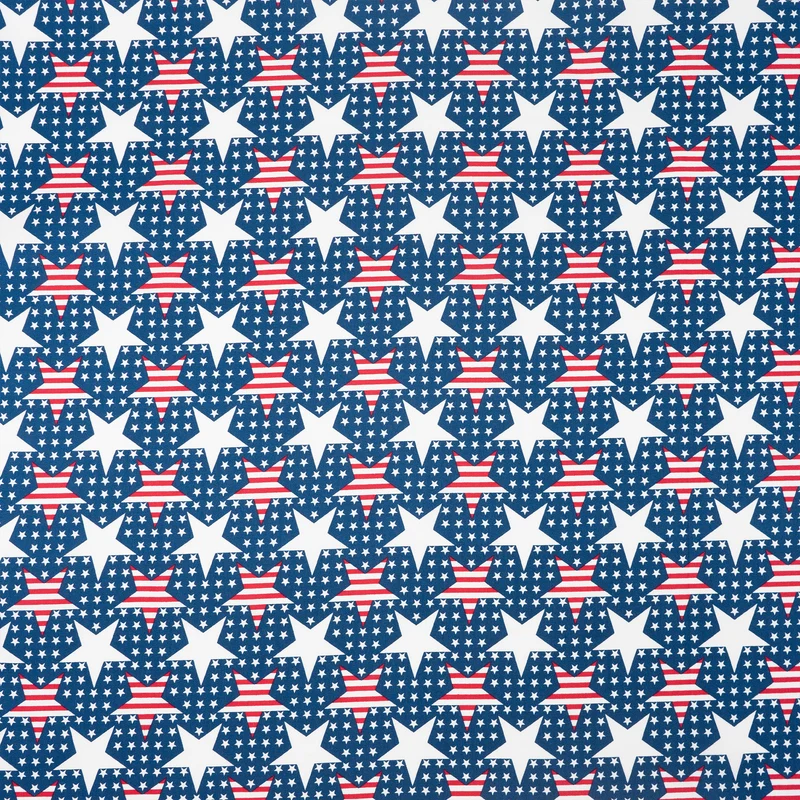 SINGER® Fabric, 100% Cotton, Stripes In Stars On Dots, Cut by the Yard