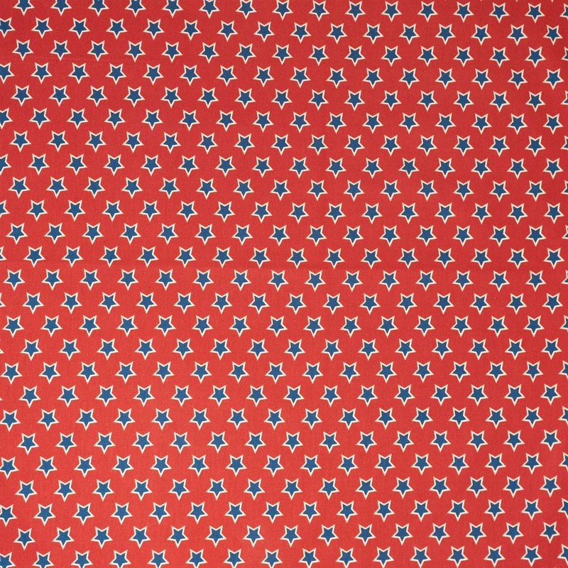 SINGER® Fabric, 100% Cotton, True Red & Blue Stars, Cut by the Yard