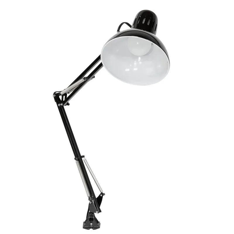 Swing Arm Lamp with LED Bulb Black
