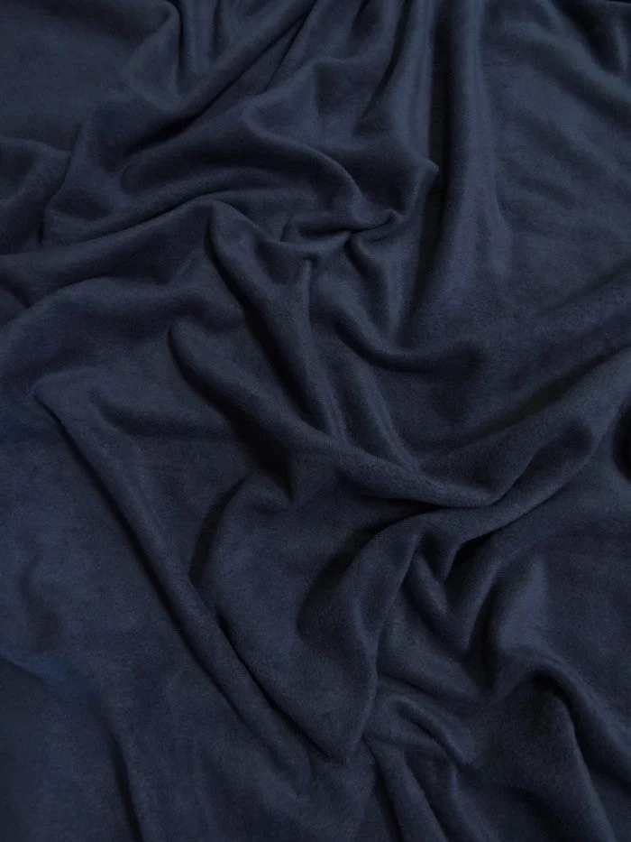 Solid Fleece Fabric / Navy Blue
