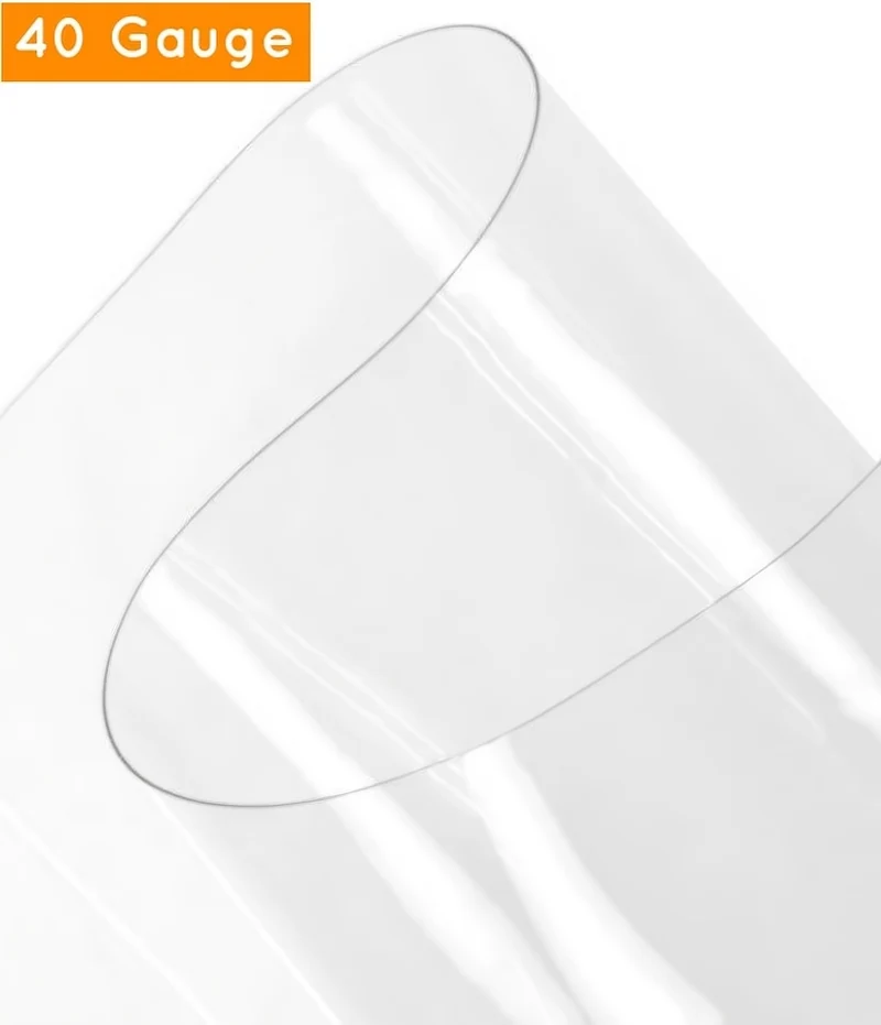 40 Gauge Clear Plastic Vinyl Fabric (Marine Grade) / Sold By The Yard
