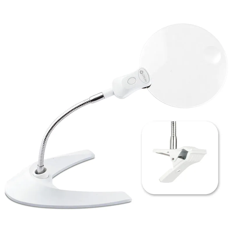 OttLite 5-Inch LED Magnifier w/ Clip and Stand