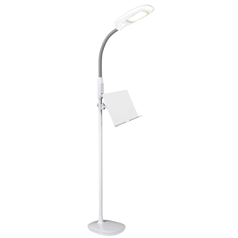 OttLite LED Floor Lamp with USB and Tablet Stand