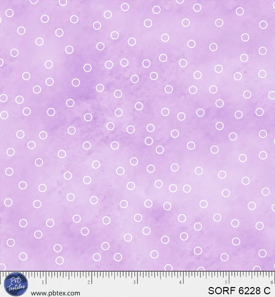 Sorbet Flannel Purple Open Dot Cotton 44" / 45" Fabric per yard