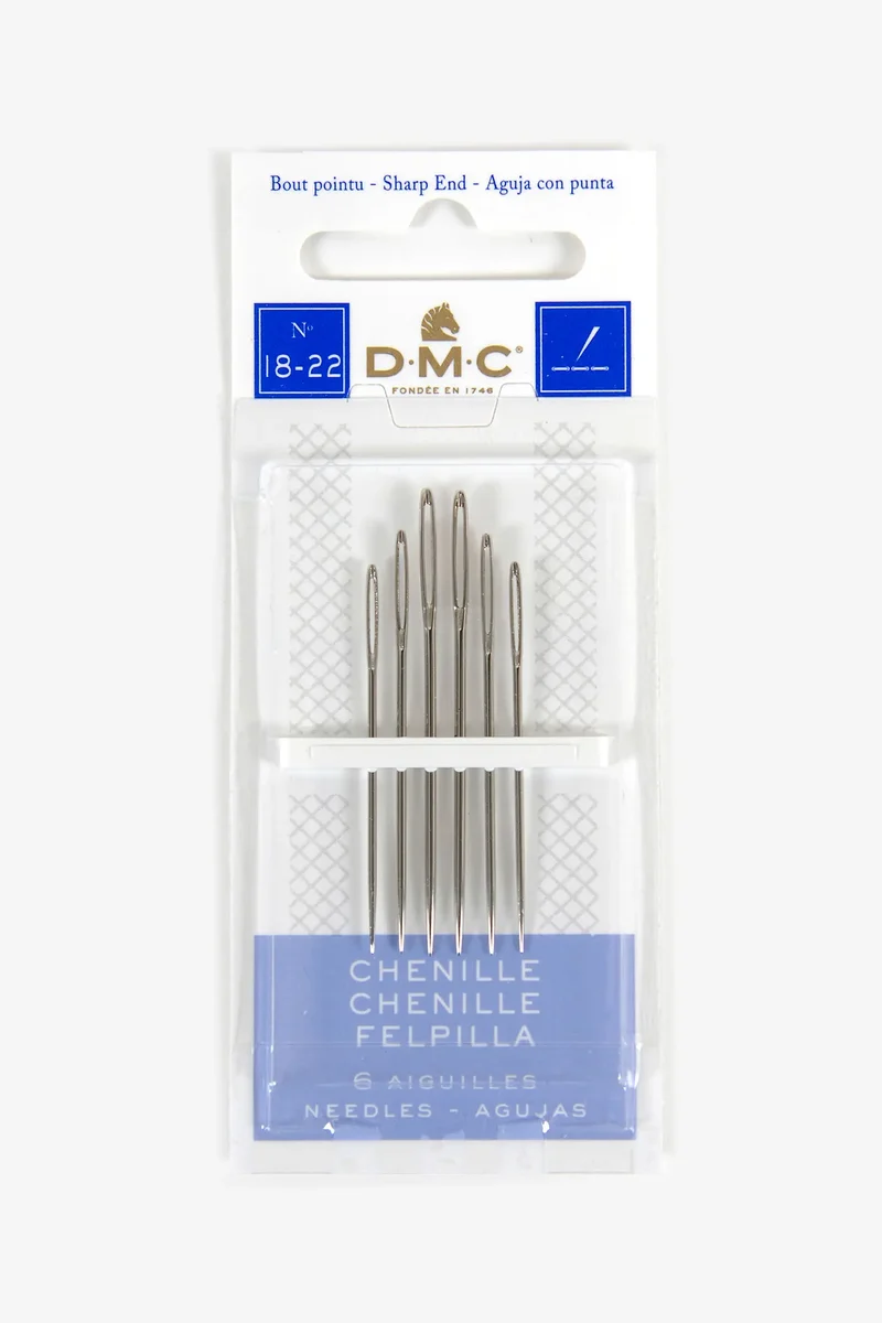 Paño de 6 Agujas de chenilla DMC #18-22