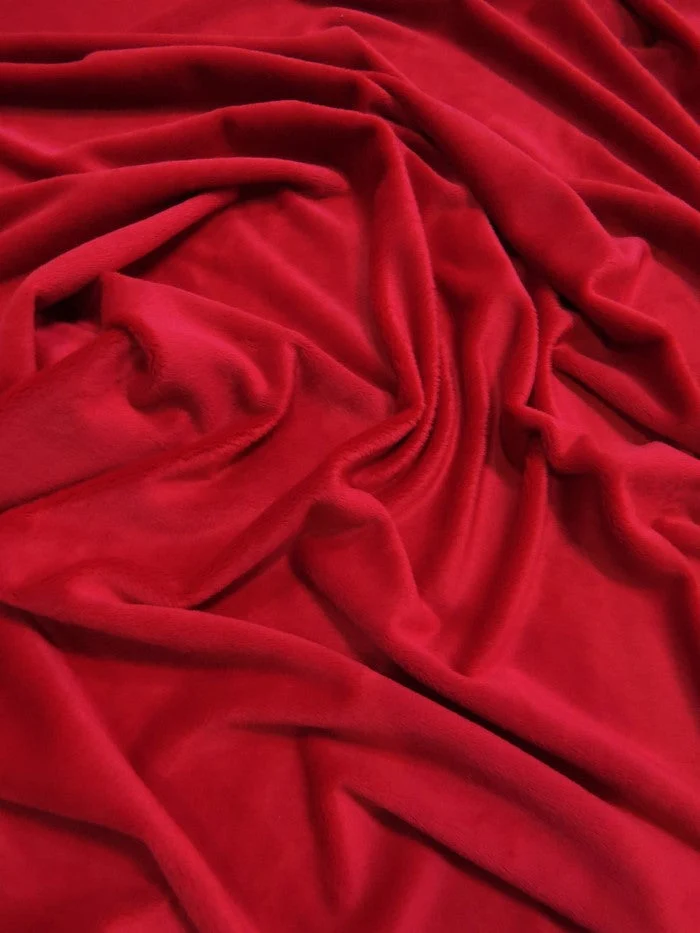 Red Minky Solid Baby Soft Fabric