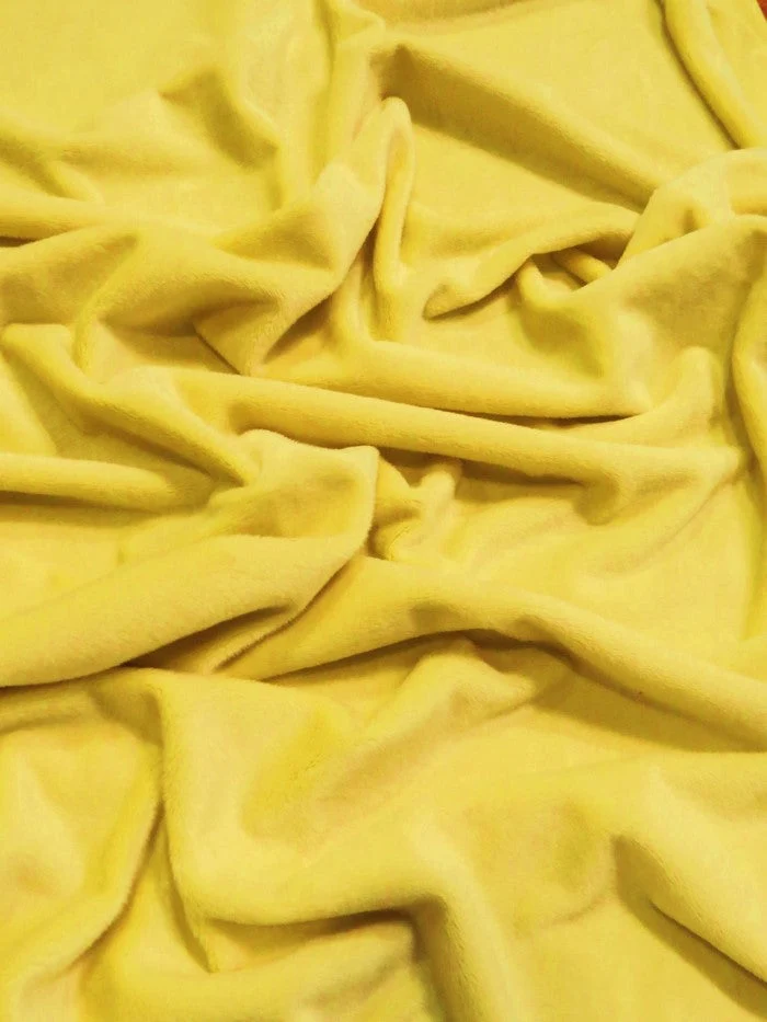 Yellow Minky Solid Baby Soft Fabric