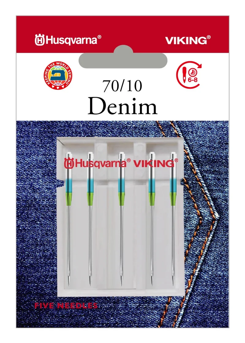 HUSQVARNA® VIKING® Denim Needles Size 70/10 5-pack