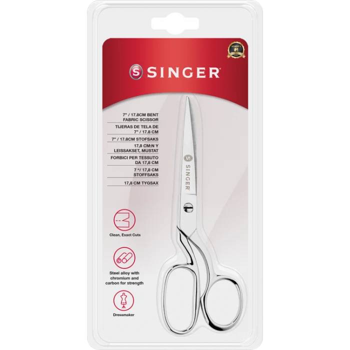 SINGER® 17.8 cm Bent Fabric Scissor