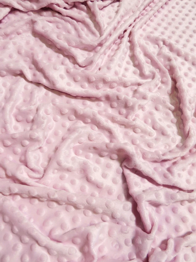 Peach Minky Dimple Dot Baby Soft Fabric / Sold By The Yard