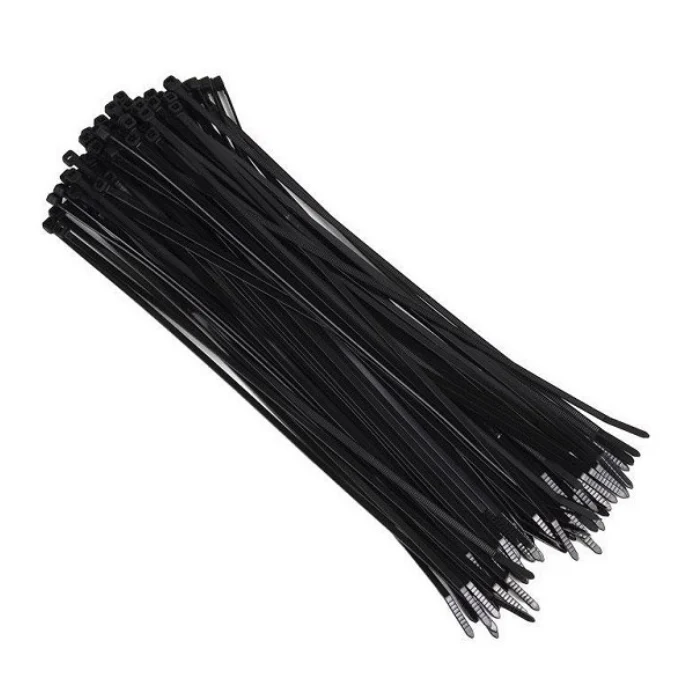 Brida de Nylon 6.6 Negra 100 Uds | Resistente UV y Exterior