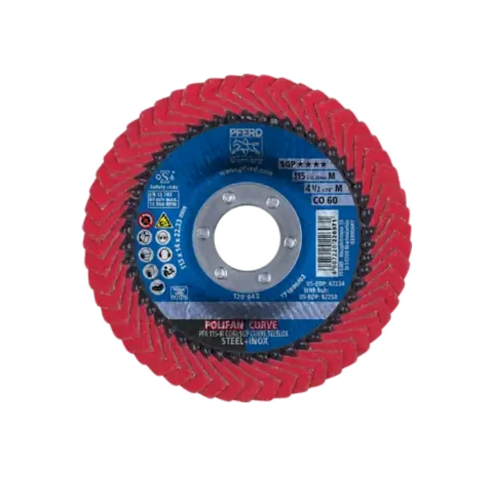Disco de Láminas Pferd POLIFAN CURVE PFR 115x22,23 mm M CO60 SGP STEELOX
