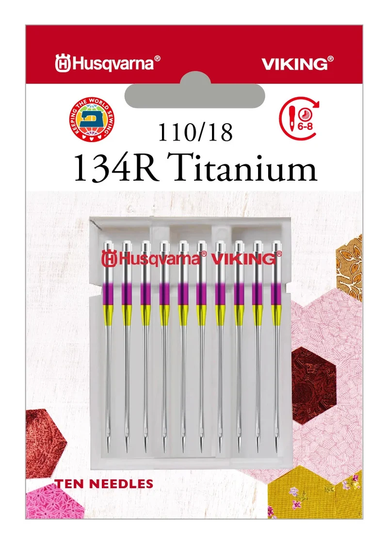 HUSQVARNA® VIKING® 134R Titanium Needles Size 110/18 10-Pack