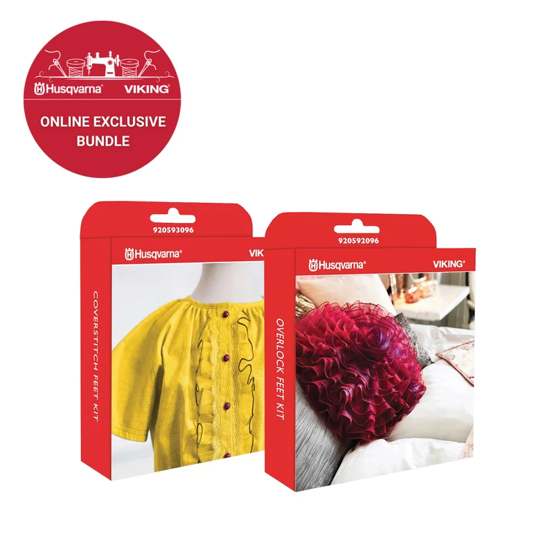 HUSQVARNA® VIKING® Overlock + Coverstitch Feet Bundle