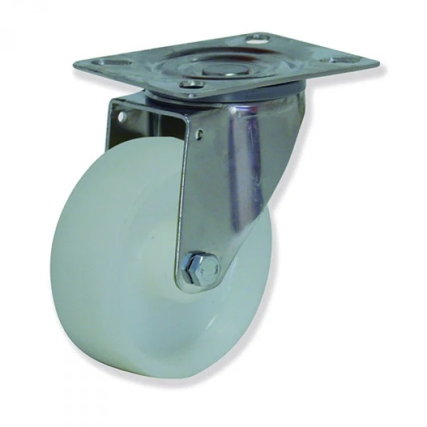 Rueda Gayner de Nylon soporte acero inoxidable giratorio 34-102